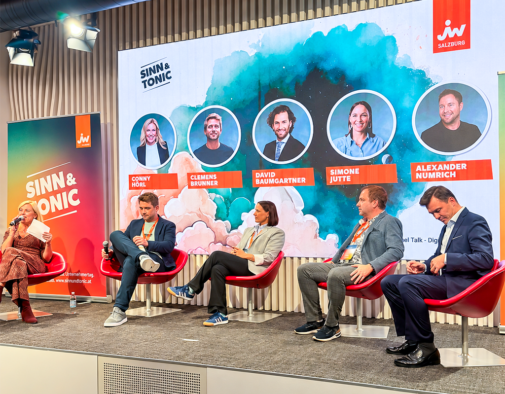 Podiumsdiskussion Sinn & Tonic der Jungen Wirtschaft in der Red Bull Arena